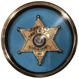 Sheriff Badge in Display Case Sheriff Badge in Display Case