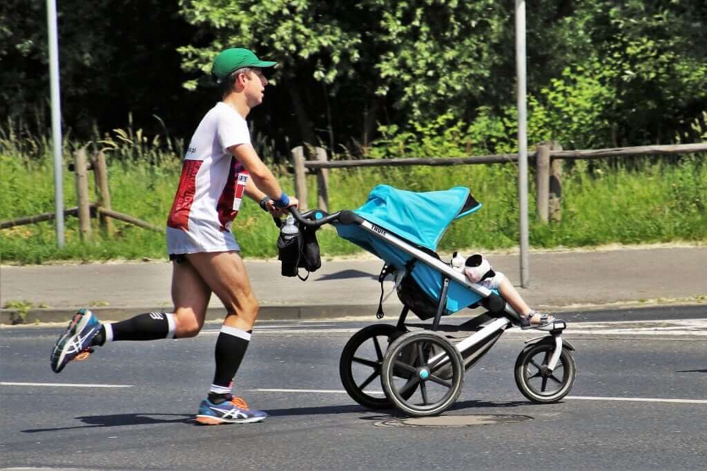 Runner Pushing a Stroller