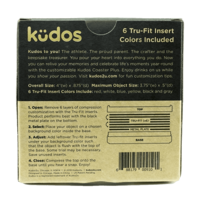 Kudos Coaster Plus Box Back Kudos Coaster Plus challenge coin holder