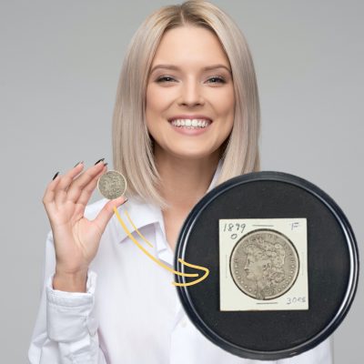 Coin into display case