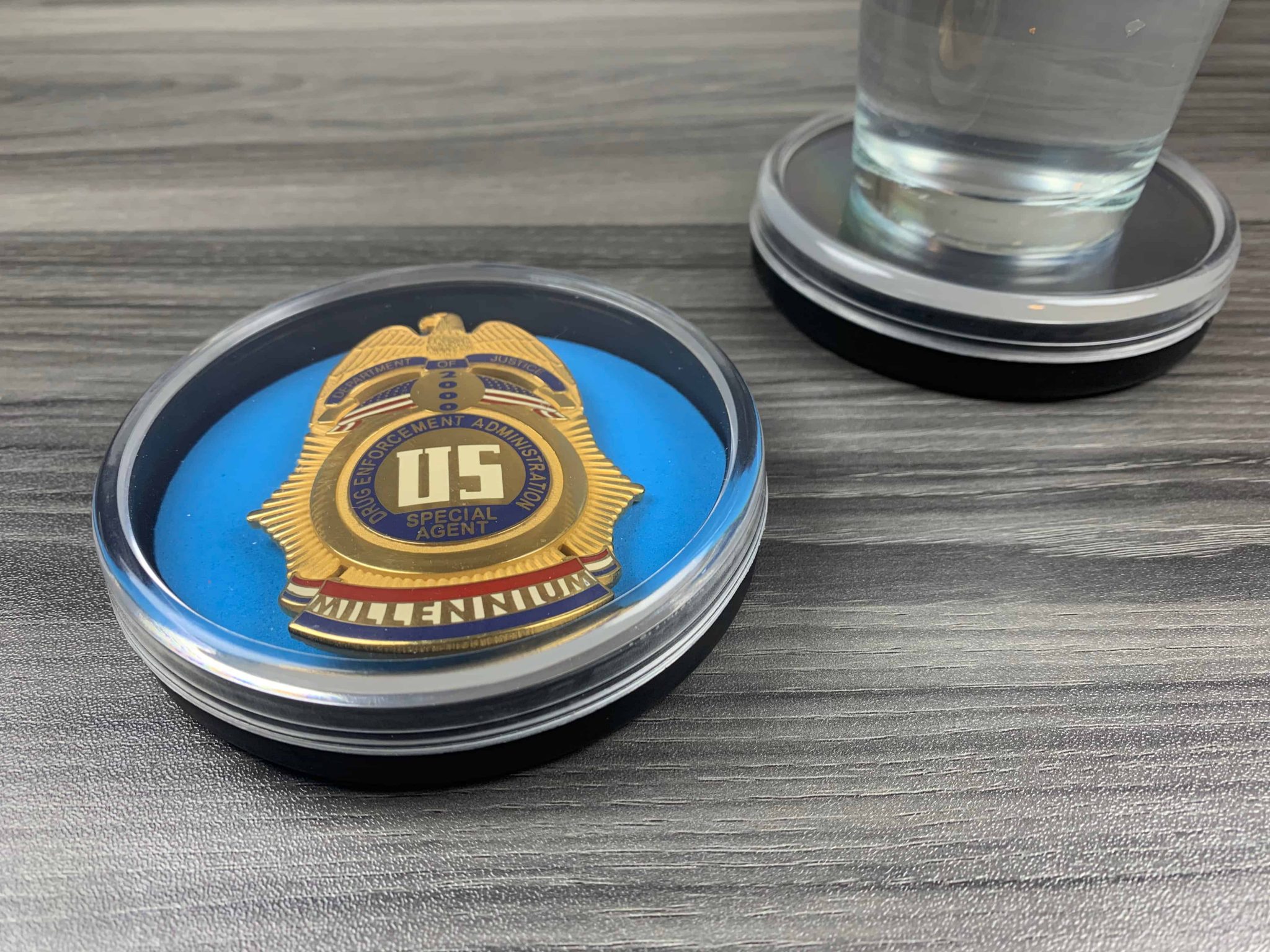 Police Badge Holder Coaster Display Your Favourite Memory
