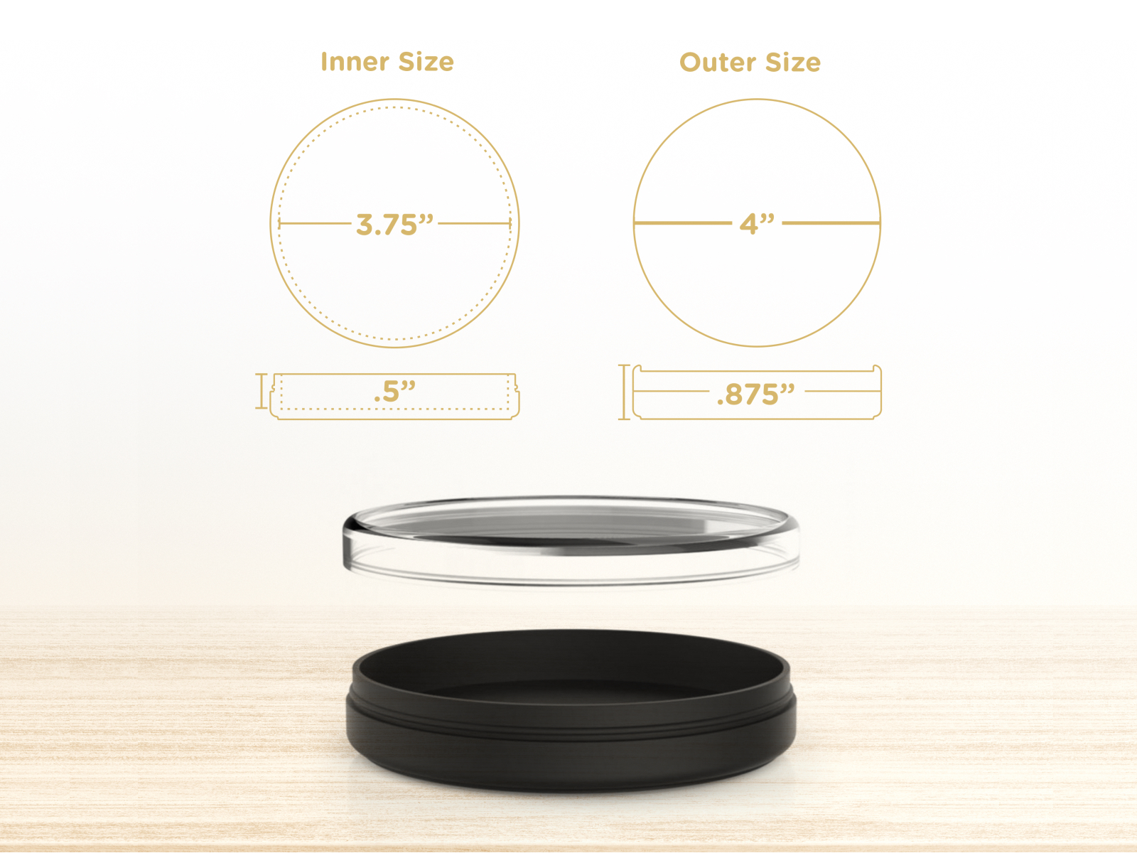 display case sizing